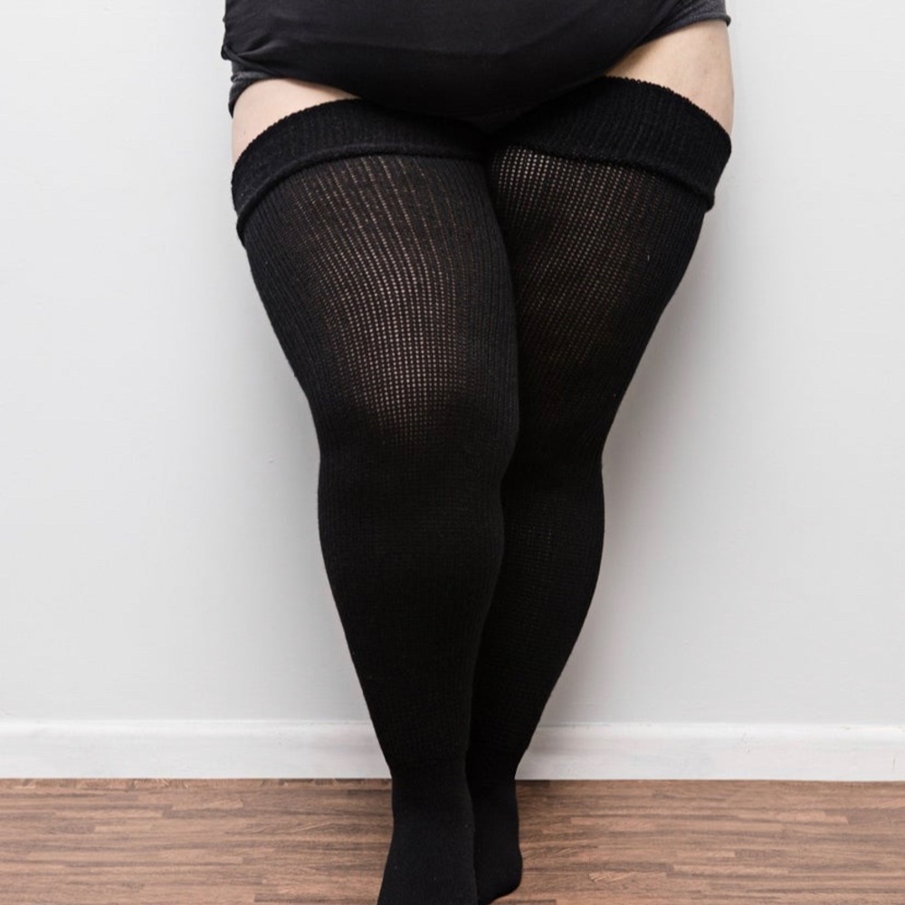 Plus Size Thigh highs black